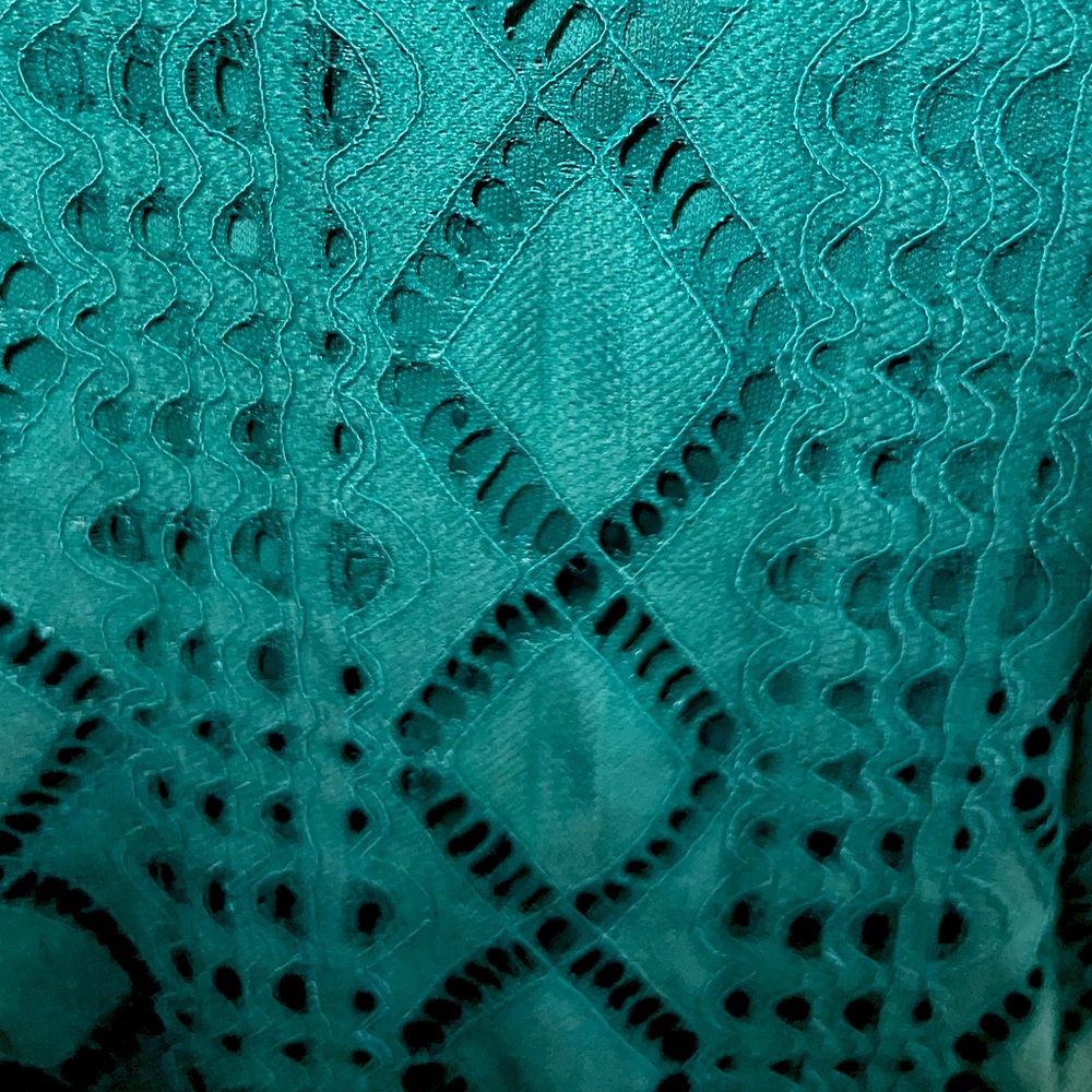 Lily Rose Spaghetti Strap Crochet Lace Mini Dress, Size Small, NWT, Aqua Blue - Picture 6 of 16